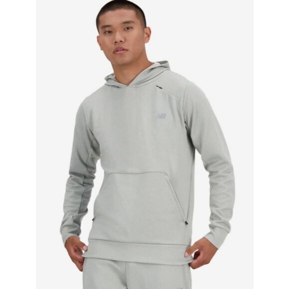 New Balance Men's Tech Knit Hoodie Pullover Grey Size M NEW WITH TAGS! - Picture 1 of 4